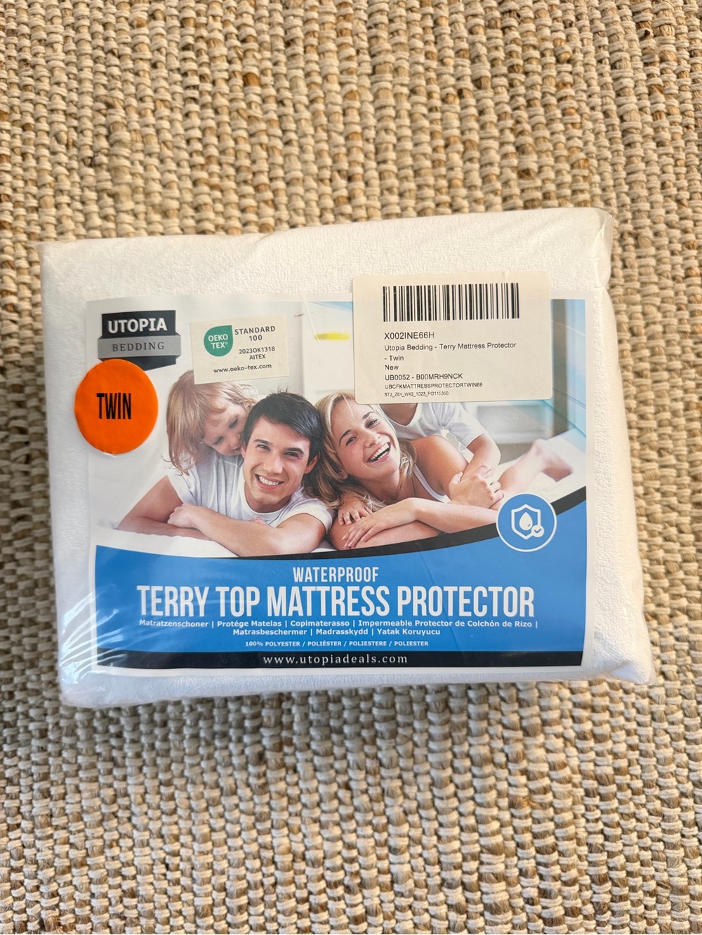 White Twin Terry Top Waterproof Mattress Protector